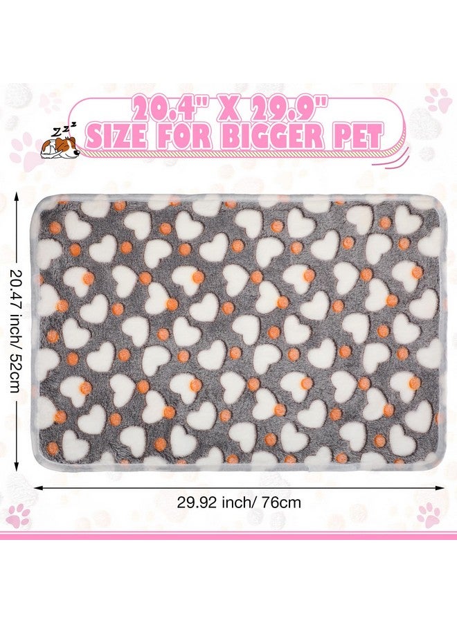 Chumia Chumia 18 Pcs Fleece Pet Blanket Soft Warm Sleep Mat Fluffy Cute Puppy Supplies Paw Bone Star Elephant Dot Heart Print Design Bed Blankets for Dog Cat Kitten Animals (30 x 20 Inch) - Image 2