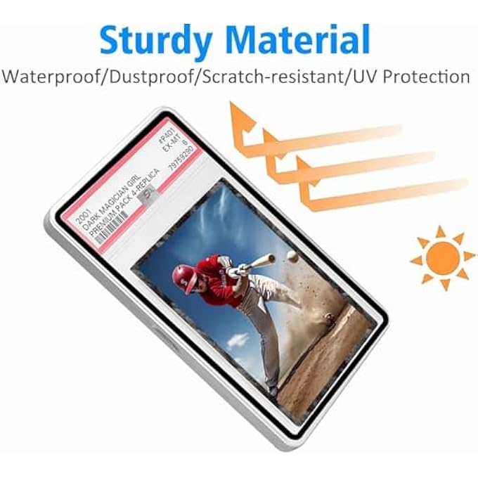 PSA SLAB CASE, MAGNETIC METAL GRADED CARD PROTECTOR WITH FOLDABLE STAND, UV PROTECTION DISPLAY FOR PSA CGC BGS CSG CARDS, DURABLE SLAB HOLDER FOR BASEBALL FOOTBALL GAMING SPORTS CARDS - Image 3