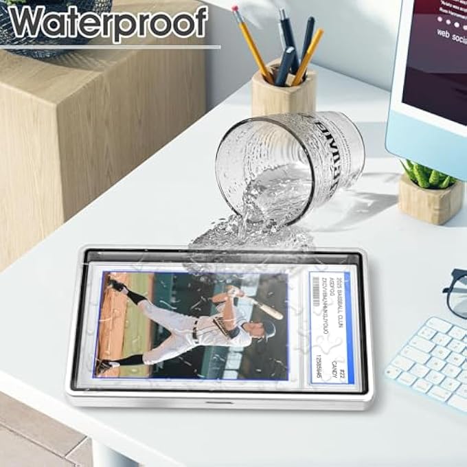 PSA SLAB CASE, MAGNETIC METAL GRADED CARD PROTECTOR WITH FOLDABLE STAND, UV PROTECTION DISPLAY FOR PSA CGC BGS CSG CARDS, DURABLE SLAB HOLDER FOR BASEBALL FOOTBALL GAMING SPORTS CARDS - Image 4