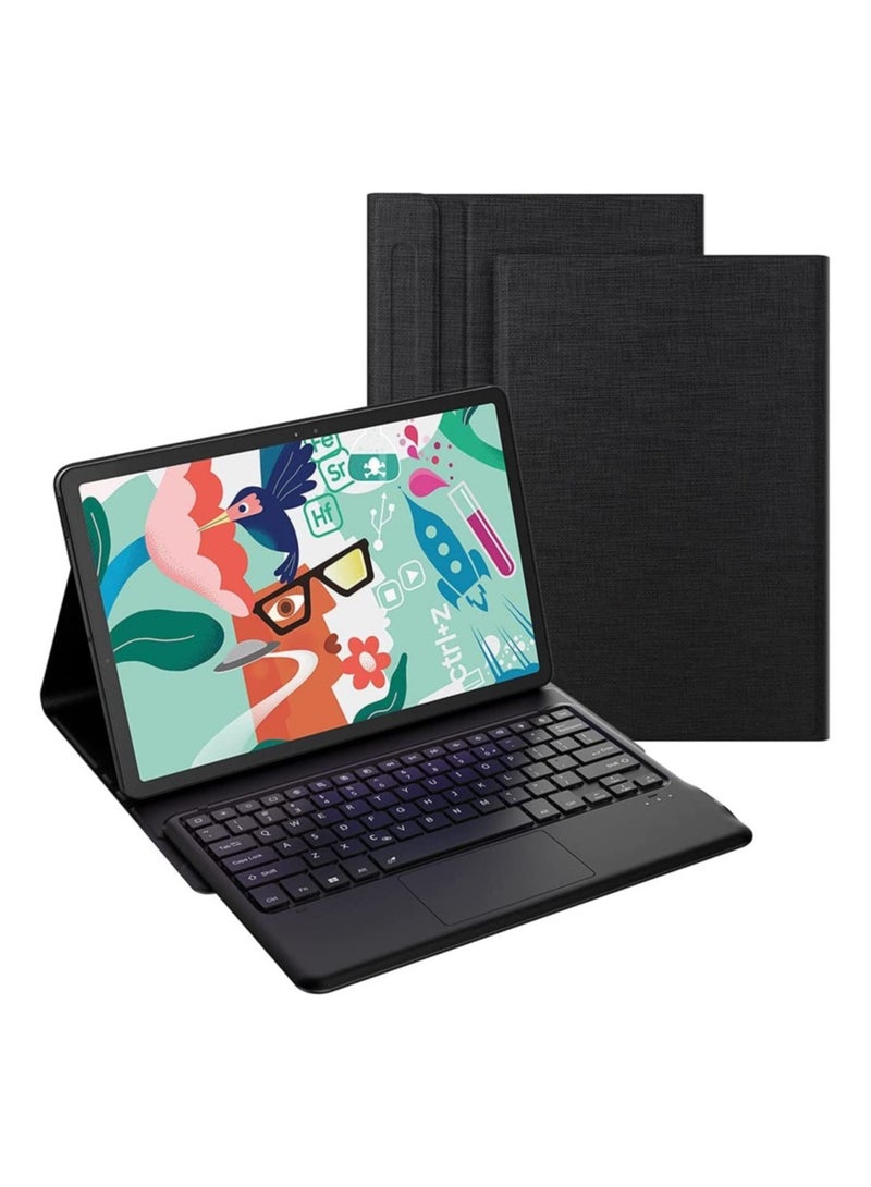ELTRAZONE Galaxy Tab S7 FE Keyboard Case 12.9" 2021, Wireless Detachable Keyboard + Folio Smart PU Case Cover Auto Sleep/Wake Magnetic for Samsung - Image 1