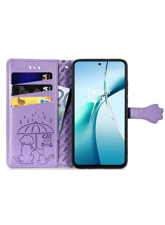 S-TOP Case For OPPO Reno13 Pro Cat and Dog Embossed Leather Phone Case - Image 3