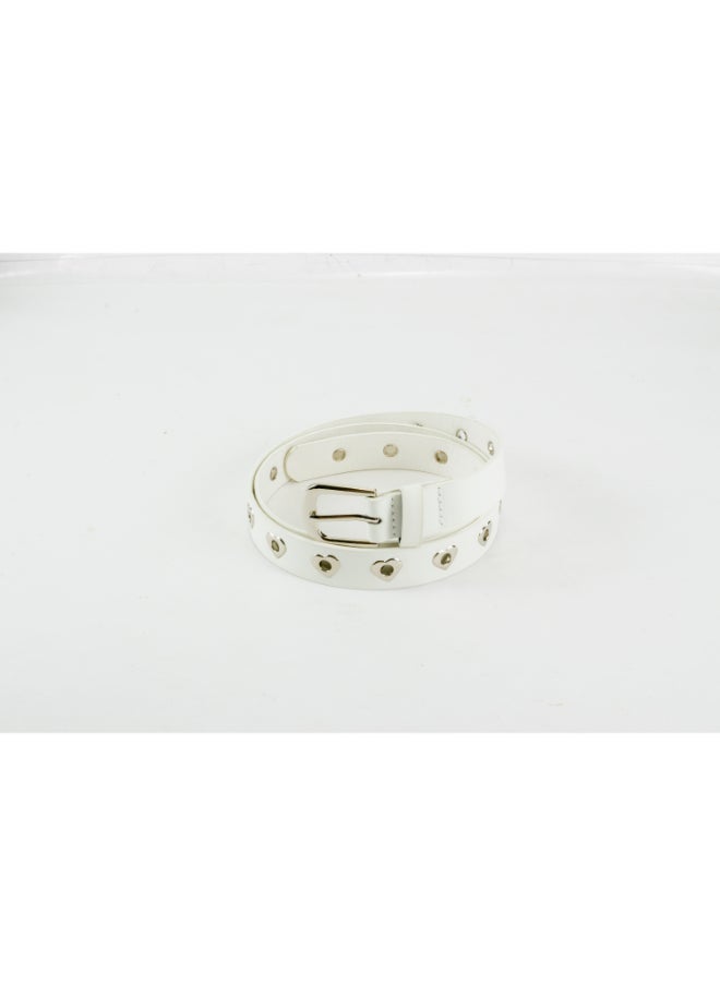 Generic White Leather Waist Belt For Her 110 CM  - Image 1