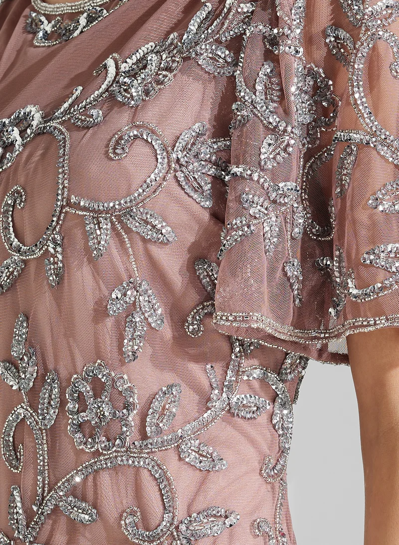 نمشي x Embellished Column Dress