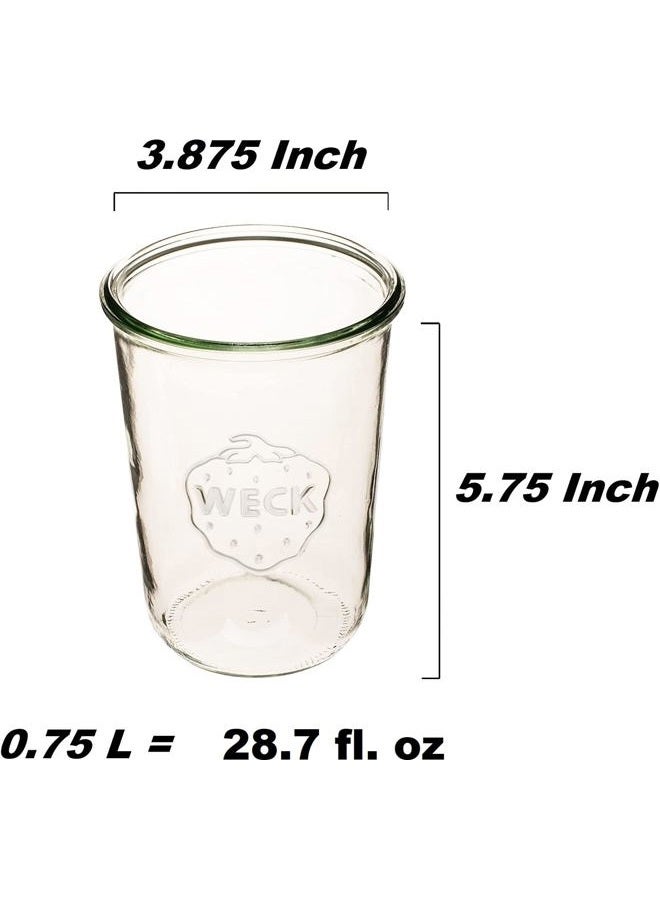 Weck Jars Canning Jar 743-3/4 L Mold made of Transparent Glass - Eco-Friendly Canning Jar - Food Storage Containers with Lids Airtight - 1 Jar with Keep Fresh Cover - Image 2