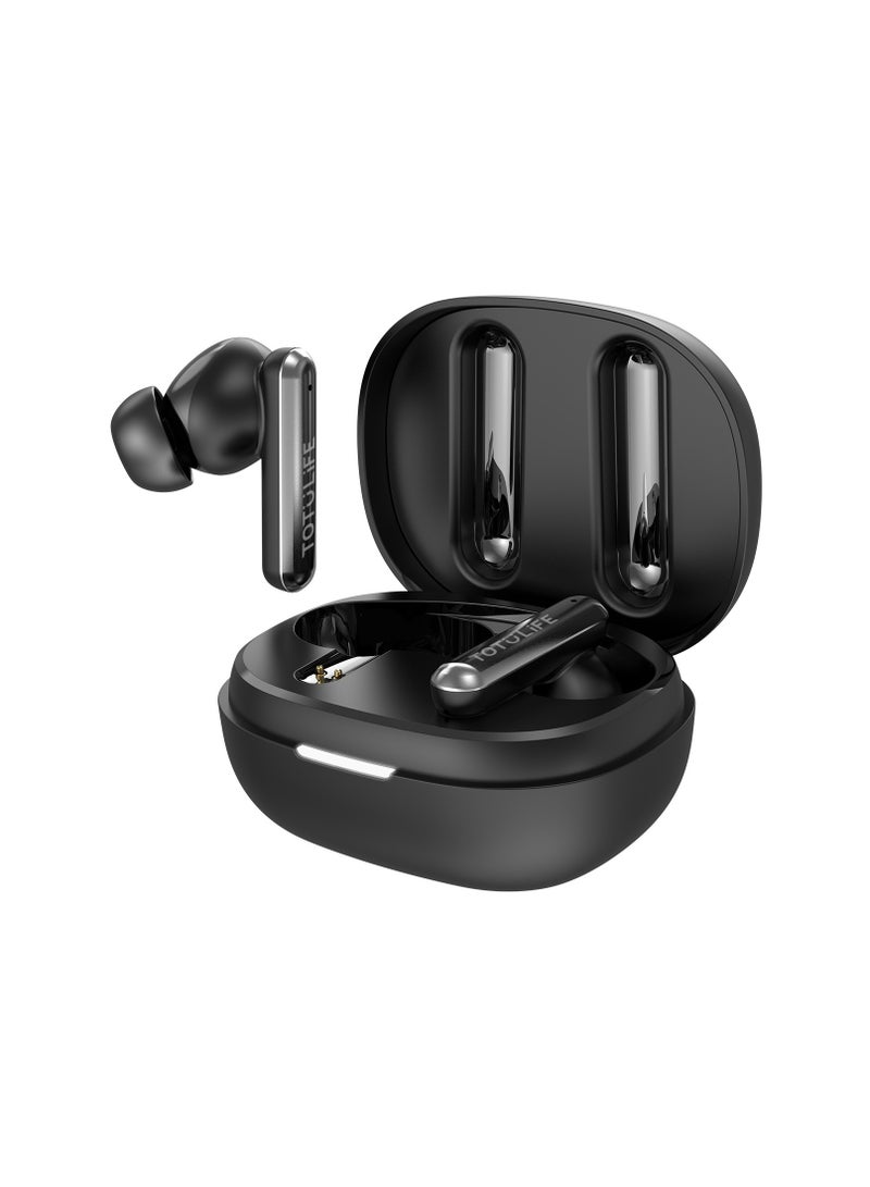 Totulife FAME PRO TWS Wireless Earbuds – Bluetooth 5.0, Up to 7 Hours Playtime, 10m Range – Black - Image 1