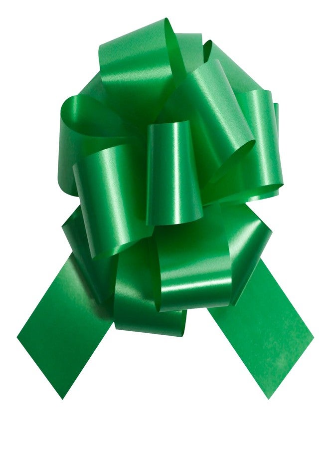 speoit 6 PCS 6 Inch Green Pull Bows - christmas bows,christmas bows for gift wrapping,Perfect for Gift Wrapping, Wedding Decor, Car Bows, Birthday Parties, Christmas and Valentine's Day - Image 1