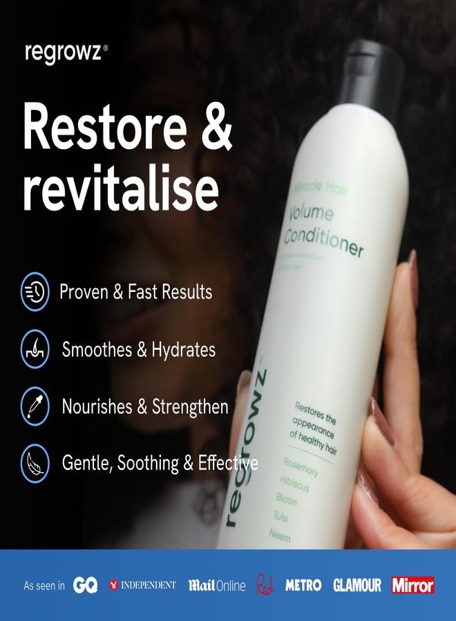 Regrowz Miracle Hair Volume Conditioner 7oz - For Fine,Thin Hair - Boost Shine & Thickness - Suitable for Men and Women - Hair Growth Repair Treatment with Biotin - Image 2