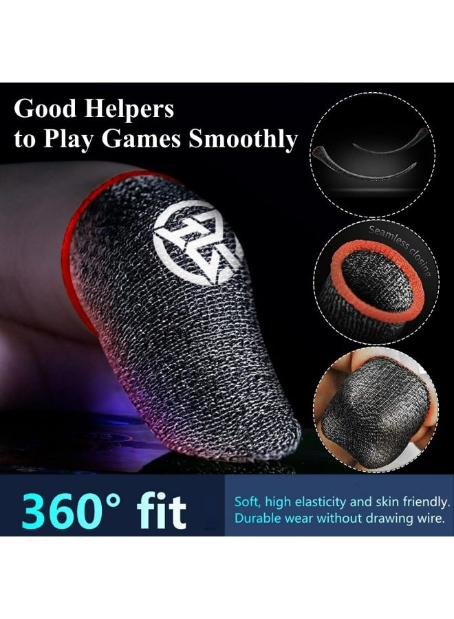 إكس ليفيل عبوة من 6 قفازات أصابع للألعاب، قفازات إبهام عالية الحساسية ومضادة للتعرق، مناسبة لشاشات اللمس، وأغطية أصابع مخصصة لألعاب PUBG/Knives Out/Rules of Survival. - Image 5