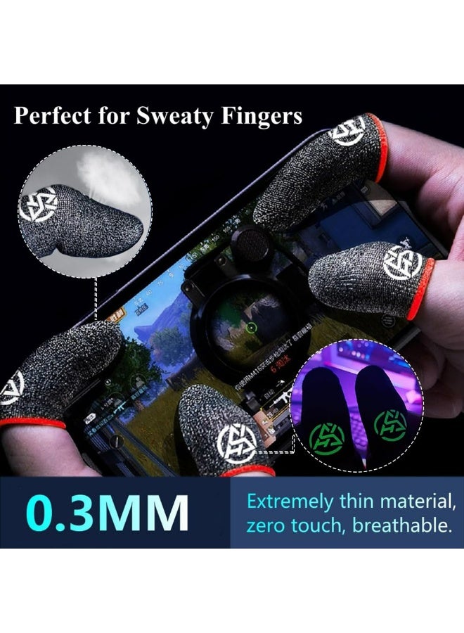 إكس ليفيل عبوة من 6 قفازات أصابع للألعاب، قفازات إبهام عالية الحساسية ومضادة للتعرق، مناسبة لشاشات اللمس، وأغطية أصابع مخصصة لألعاب PUBG/Knives Out/Rules of Survival. - Image 4