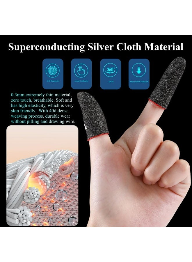 إكس ليفيل عبوة من 6 قفازات أصابع للألعاب، قفازات إبهام عالية الحساسية ومضادة للتعرق، مناسبة لشاشات اللمس، وأغطية أصابع مخصصة لألعاب PUBG/Knives Out/Rules of Survival. - Image 3