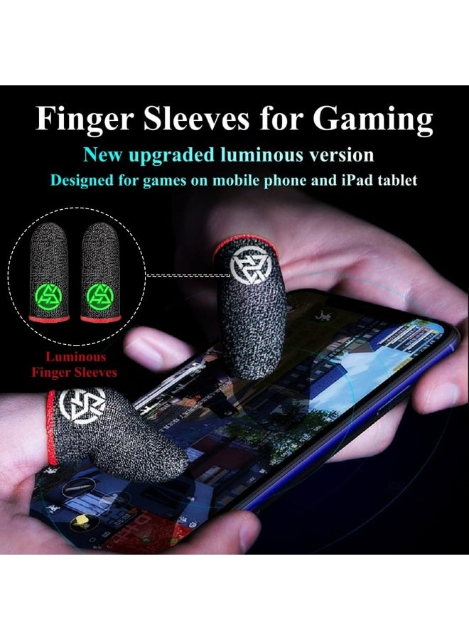 إكس ليفيل عبوة من 6 قفازات أصابع للألعاب، قفازات إبهام عالية الحساسية ومضادة للتعرق، مناسبة لشاشات اللمس، وأغطية أصابع مخصصة لألعاب PUBG/Knives Out/Rules of Survival. - Image 2