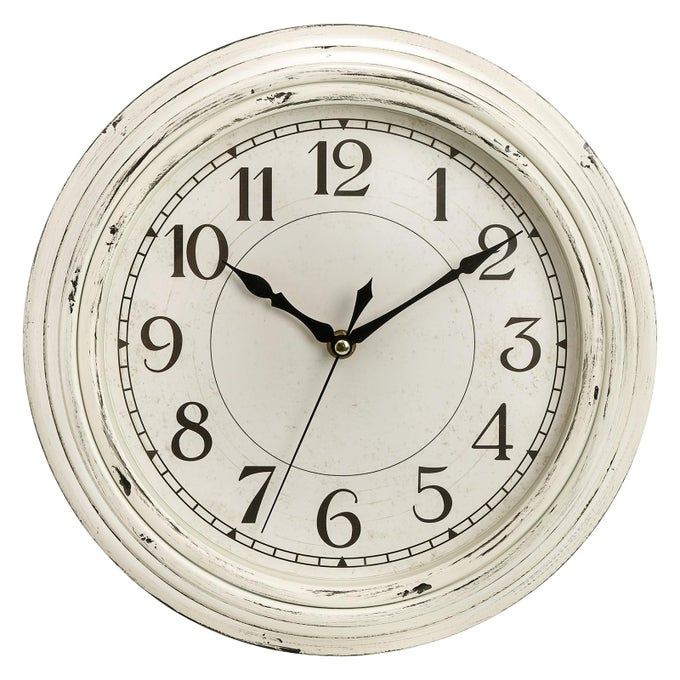 SILENT WALL CLOCK 12 INCH VINTAGE NON TICKING QUARTZ BATTERY OPERATED ROUND CLOCK RUSTIC WALL CLOCK FOR LIVING ROOM KITCHEN HOME OFFICE CLASSROOM SCHOOL