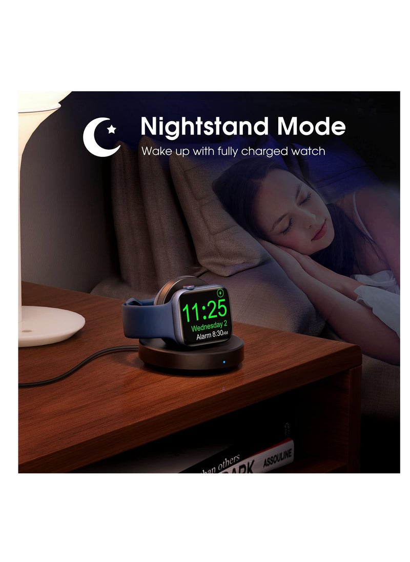 Y&D - Watch Charger Stand for Apple, Portable Magnetic Charging Dock iWatch, Wireless Station with Apple Series 7 SE 6 5 4 3 2, Support Nightstand Mode - Image 1