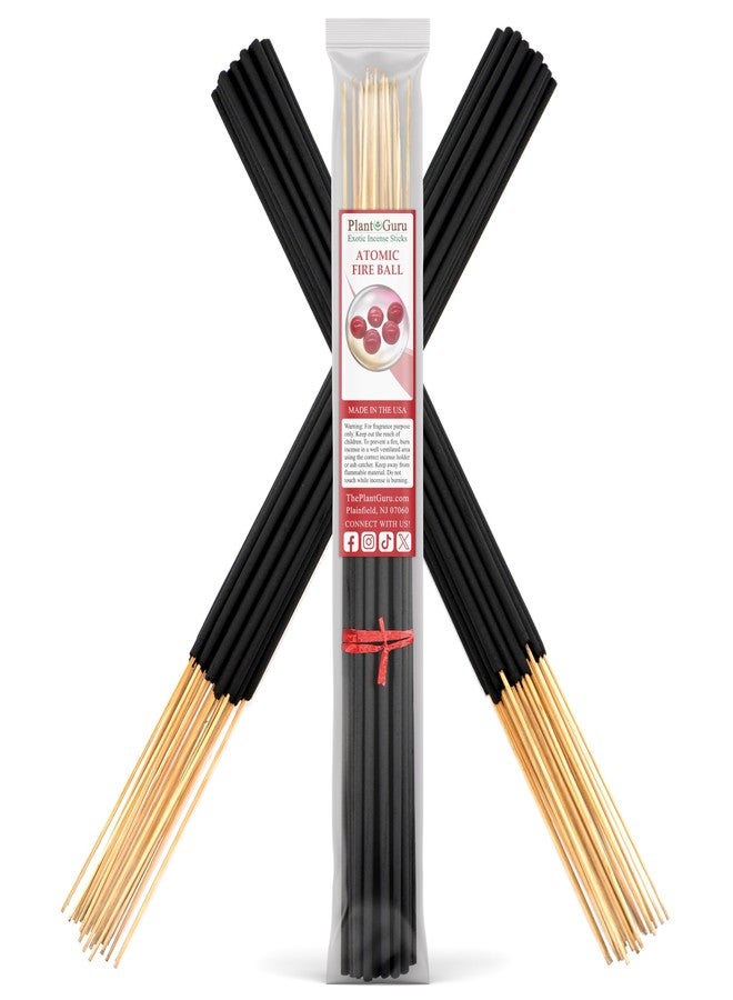 بلانت جورو أعواد بخور أتوميك فايربول إكزوتيك جامبو بطول 19 بوصة - عبوة واحدة تحتوي على 27 إلى 30 عودًا - طبيعي 19 بوصة كبير جدًا برائحة ناعمة تحترق لمدة 3 إلى 4 ساعات لكل عود. - Image 1