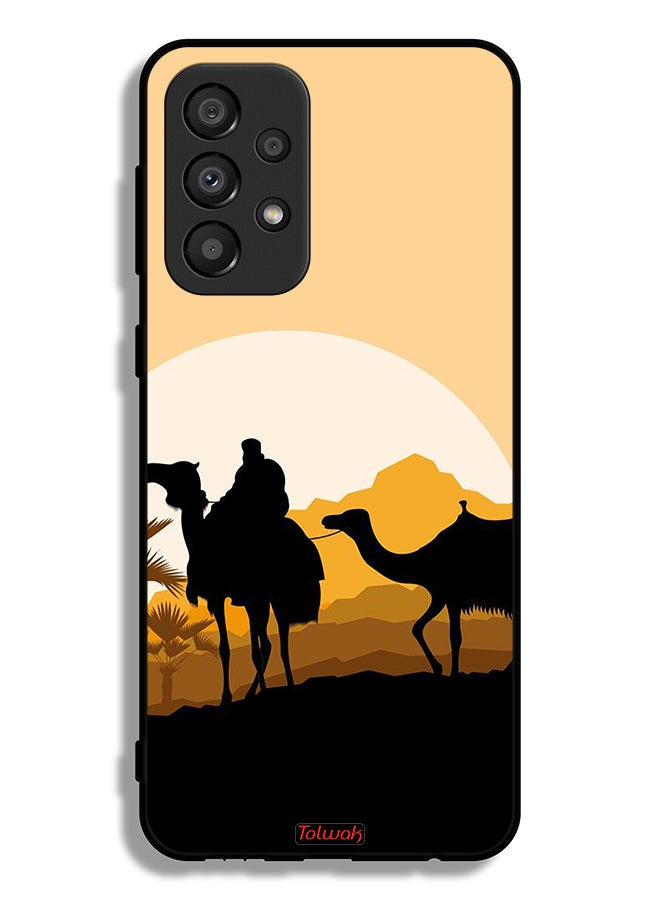 Tolwak Samsung Galaxy A33 5G Protective Case Cover Camels In Desert Art - Image 1