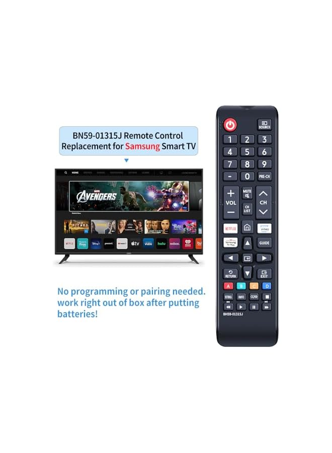 The Bros Universal Remote Control for Samsung Smart TV, Replacement Remote Compatible with All Samsung Smart LCD LED Curved Frame Solar HDTV 3D TVs BN59-01315J BN59-01199F - Image 3