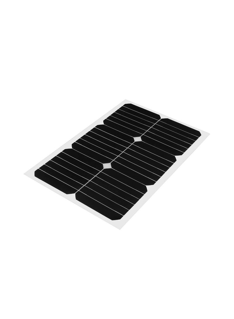 GGOOT 20W 12V Mono Silicon Semi-Flexible Solar Panel w/ 3m Cable Crocodile Clip Detector - Image 4