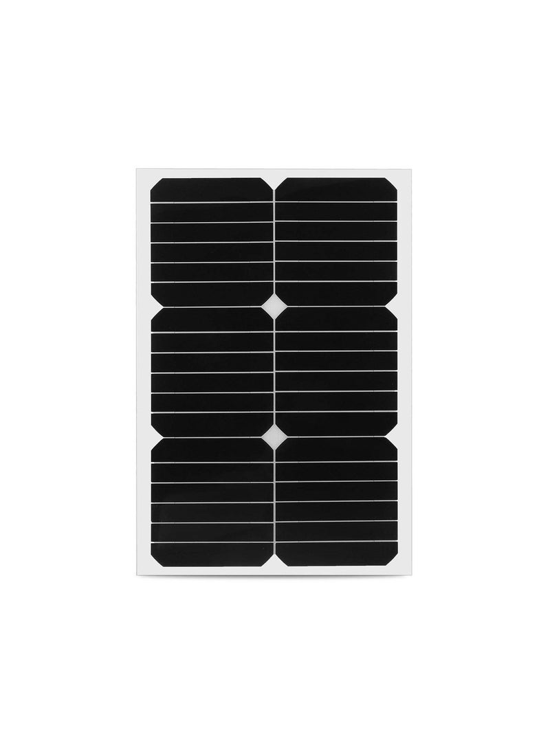 GGOOT 20W 12V Mono Silicon Semi-Flexible Solar Panel w/ 3m Cable Crocodile Clip Detector - Image 2