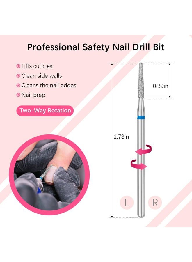 Rolybag Cuticle Nail Drill Bits Needle Shape Cuticle Drill Bit for Nail Diamond Drill Bits 3/32” Professional Safety Cuticle Clean Drill for Electric Remove Cuticle Dead Skin Manicure Tools (Medium) - Image 2