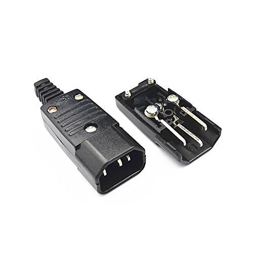 FENTICO IEC C14 Power Cord Connector,IEC 320 C14 Male Plug Rewirable Power Connector 3pin 10A /250V (2 Pcs) - Image 2