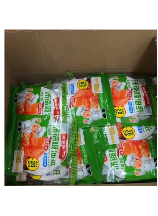 [50 Pieces Price Advantage] Oil-absorbing Paper Fried Food Bottom Soup Oil Filter Special Online Hot Sale-Specifications:50 Pieces Discount Pack - Image 1