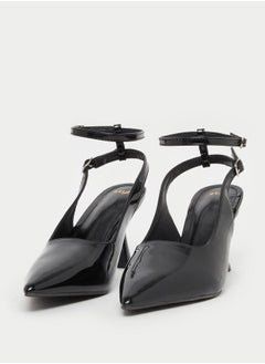 Styli Plain Pointed Toe Ankle Strap Heel Shoes  - Image 2