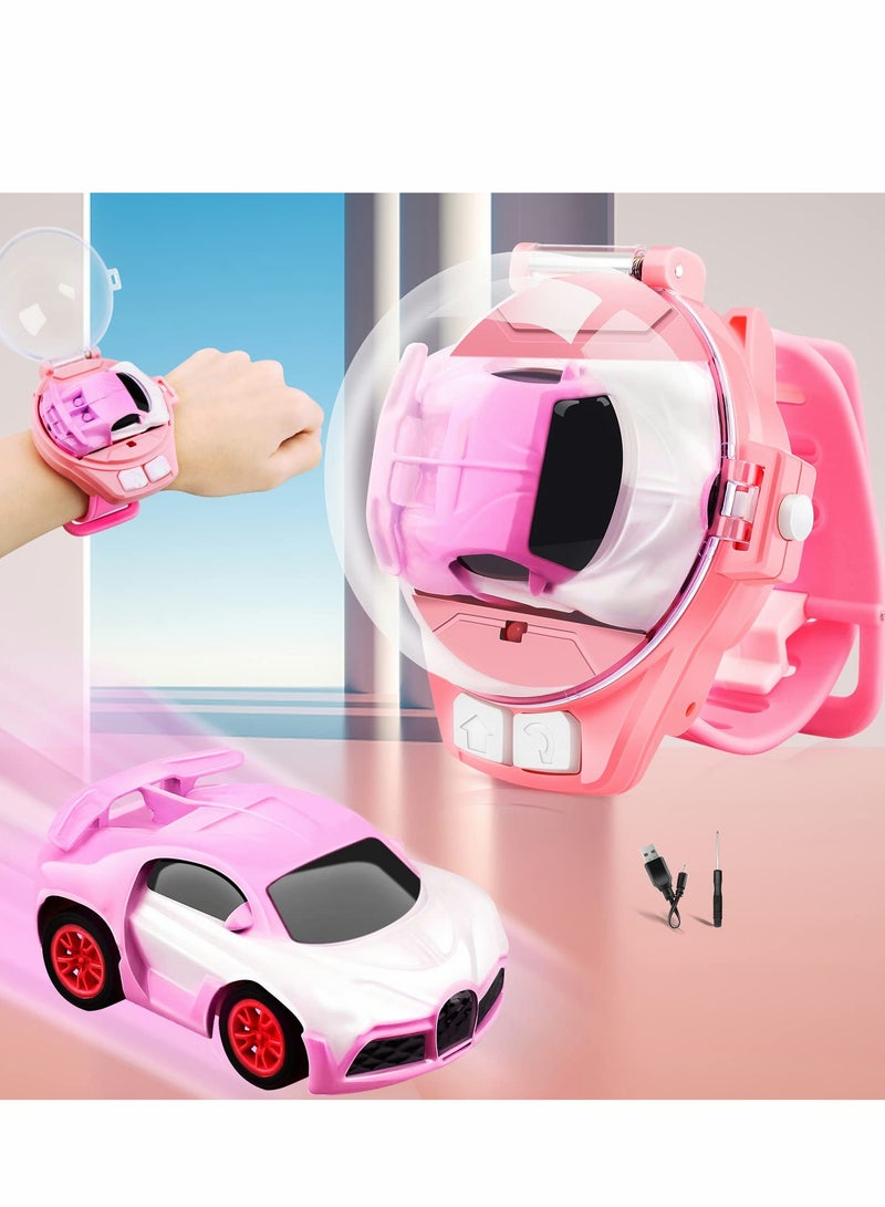 KASTWAVE Mini Long Distance Wrist Watch RC Car, 2022 New Remote Control Toys, 2.4 GHz Racing with USB Charging, Cartoon Small, Gift for Boys and Girls - Image 1