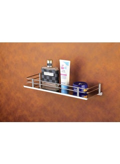 iSTAR iSTAR Stainless Steel Wall Mounted Rectangular Shelf with Railing | Stylish Multipurpose Bathroom Accessories Storage Organizer Rack for Home, Kitchen, Washroom, Shower and Hotel Use (12 x 5 Inch)  - Image 3