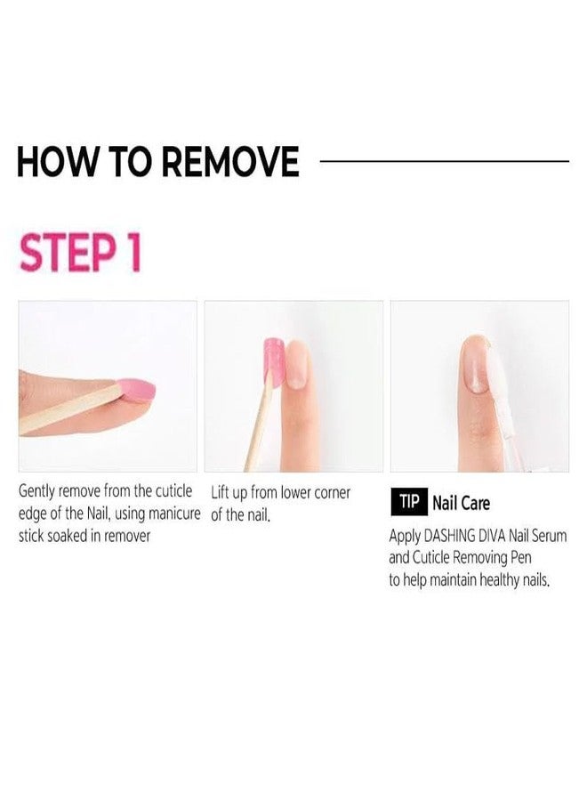 Dashing Diva Magicpress | Long Lasting Nails | Press On Nails (White Purple) - Image 4