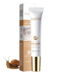Snail Essence Moisturize Eye Cream 20g, Anti Aging, Exquisitely Repair Skin, Moisturize, Fade Eye Lines, Dark Circles and Black Spots, Shrink Pores and Tighten Skin, Moisturizing Eye Serum, Eye Care