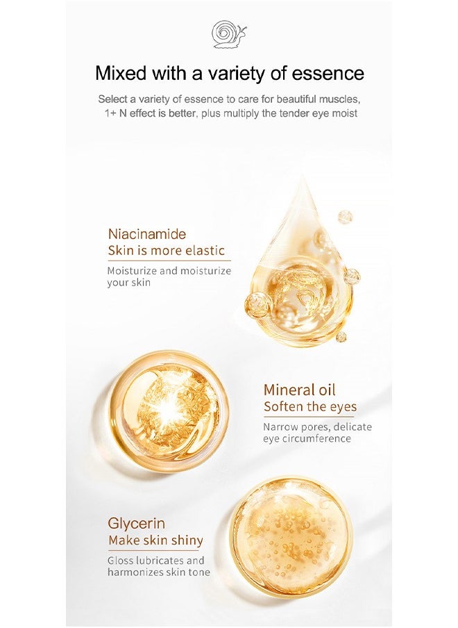 SADOER - Snail Essence Moisturize Eye Cream 20g, Anti Aging, Exquisitely Repair Skin, Moisturize, Fade Eye Lines, Dark Circles and Black Spots, Shrink Pores and Tighten Skin, Moisturizing Eye Serum, Eye Care - Image 1