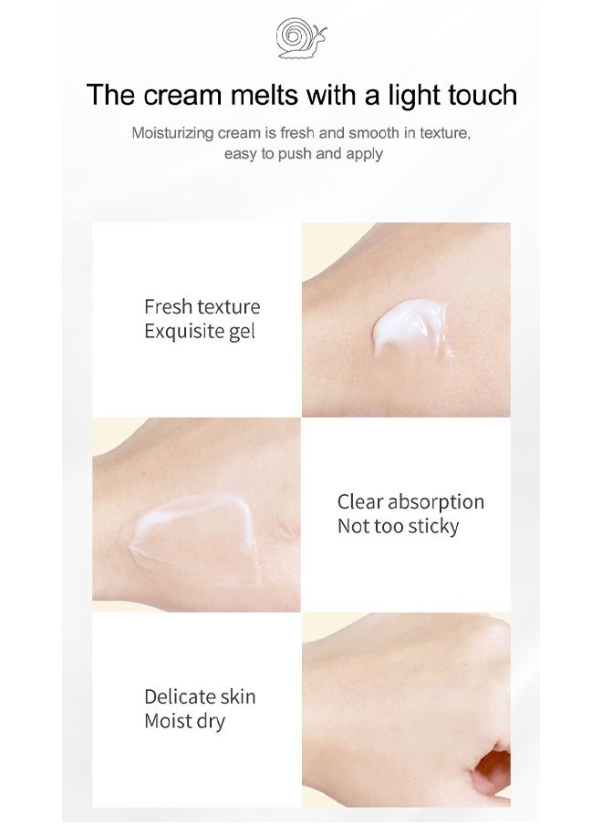 SADOER - Snail Essence Moisturize Eye Cream 20g, Anti Aging, Exquisitely Repair Skin, Moisturize, Fade Eye Lines, Dark Circles and Black Spots, Shrink Pores and Tighten Skin, Moisturizing Eye Serum, Eye Care - Image 1