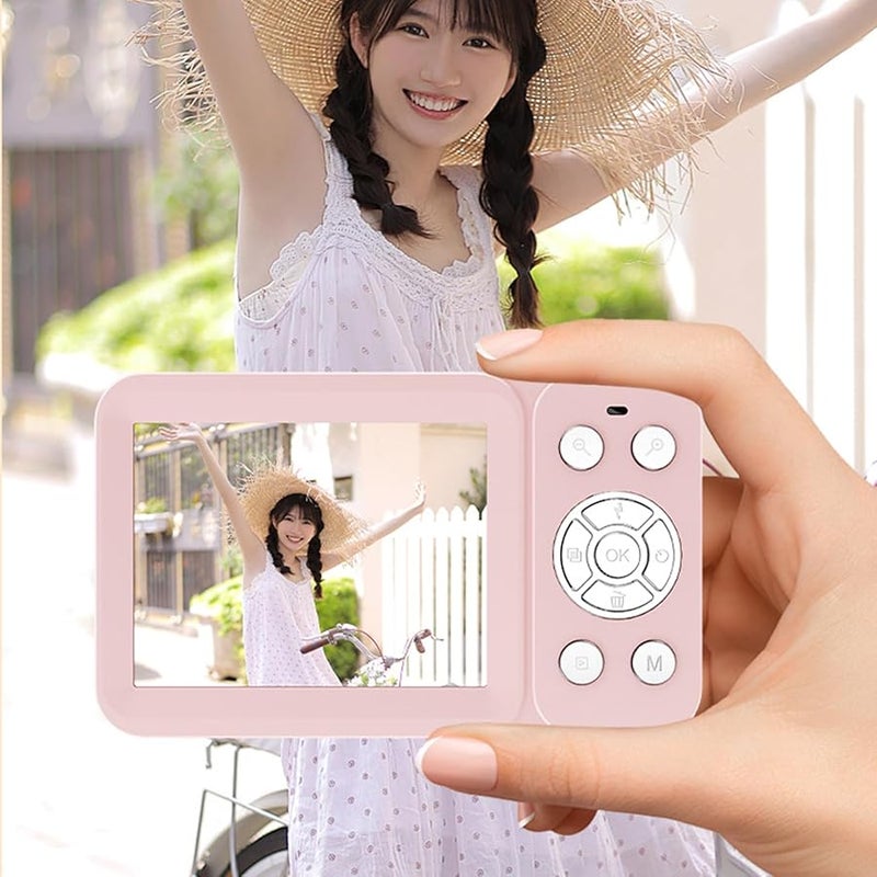 كاميرا رقمية 64 جيجابايت بدقة 4K و 64 ميجابكسل بشاشة مزدوجة وتكبير 18X وهيكل من مادة ABS سهلة الاستخدام للطلاب والمراهقين والسفر - Image 4