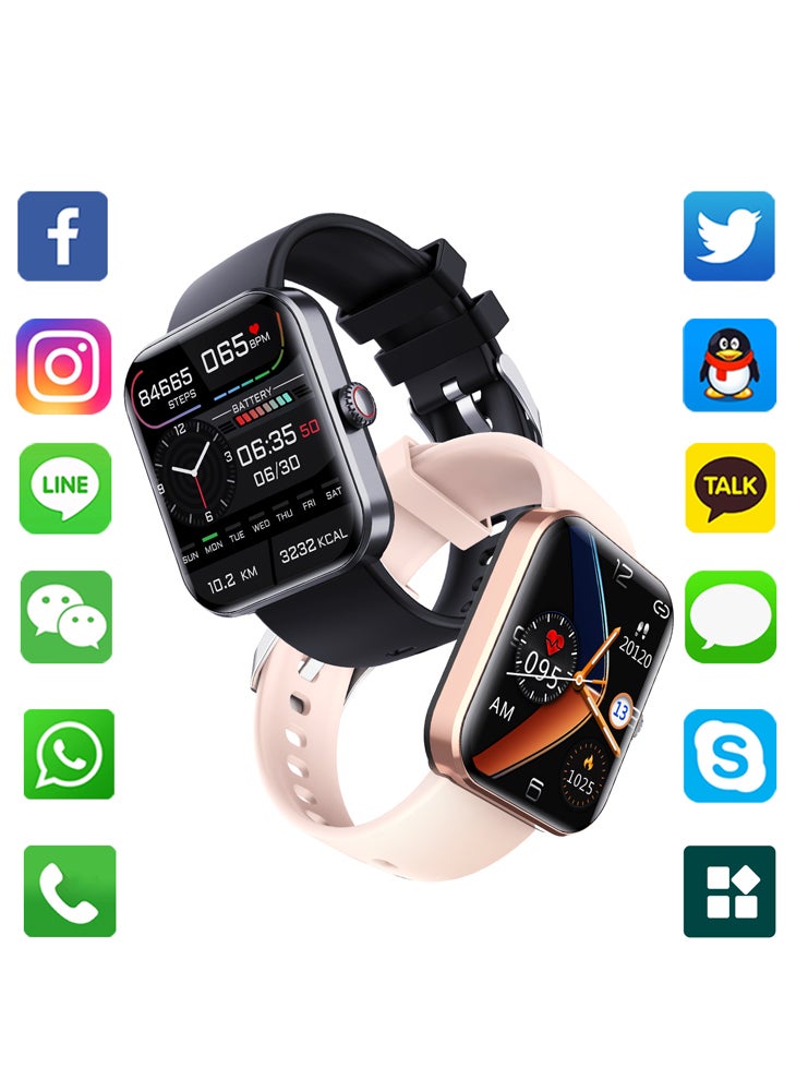 تشوميل ساعة F57L الذكية بشاشة كبيرة مقاس 1.91 بوصة لمراقبة نسبة السكر في الدم وضغط الدم غير الجراحية ساعة رياضية - Image 5