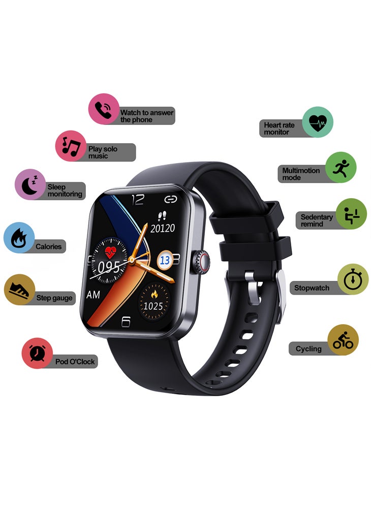 تشوميل ساعة F57L الذكية بشاشة كبيرة مقاس 1.91 بوصة لمراقبة نسبة السكر في الدم وضغط الدم غير الجراحية ساعة رياضية - Image 3