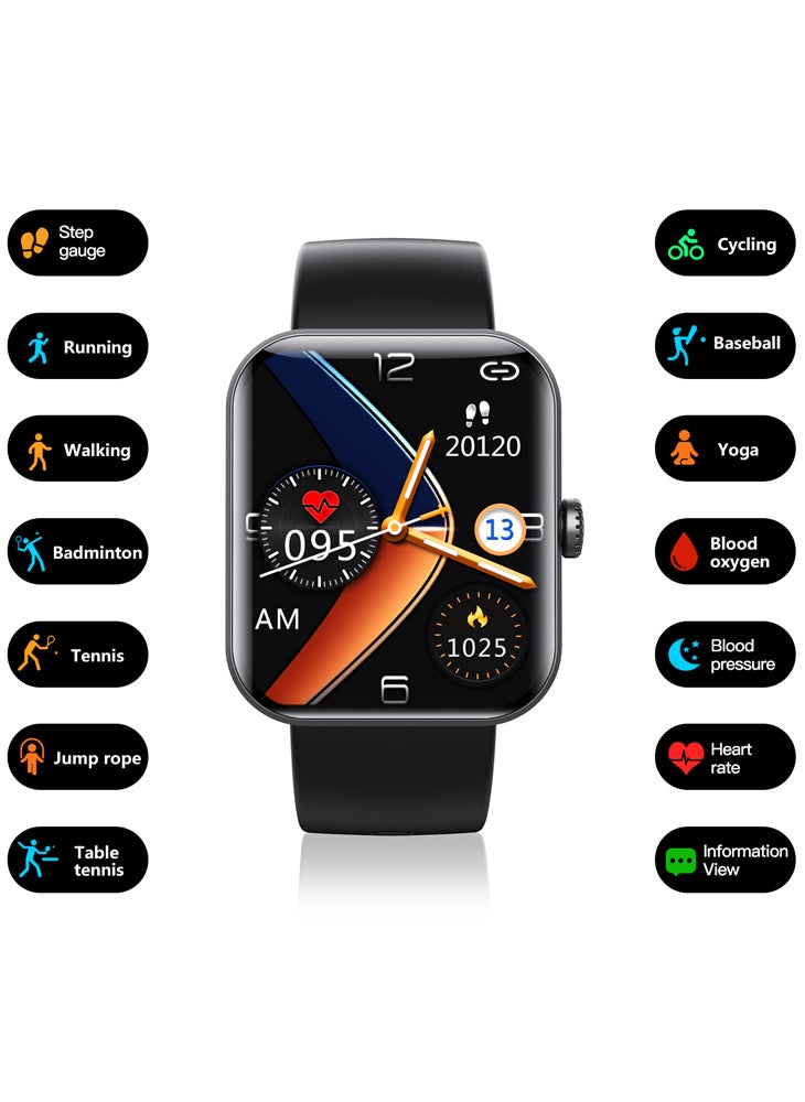 تشوميل ساعة F57L الذكية بشاشة كبيرة مقاس 1.91 بوصة لمراقبة نسبة السكر في الدم وضغط الدم غير الجراحية ساعة رياضية - Image 1