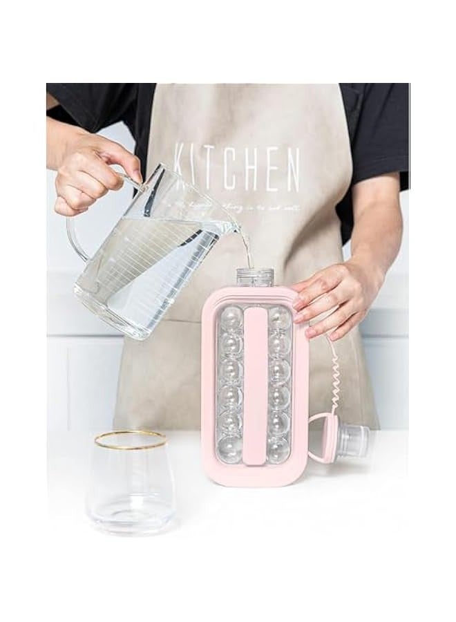 تراسل صينية مكعبات ثلج سيليكون 4 في 1 من سترايلف ايس بريكر بوب، صينية مكعبات ثلج سيليكون مضادة للانسكاب مع غطاء، صانعة مكعبات الثلج للفريزر، محمولة وامنة - Image 3