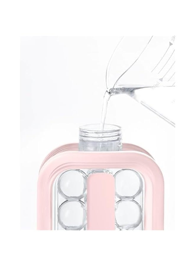 تراسل صينية مكعبات ثلج سيليكون 4 في 1 من سترايلف ايس بريكر بوب، صينية مكعبات ثلج سيليكون مضادة للانسكاب مع غطاء، صانعة مكعبات الثلج للفريزر، محمولة وامنة - Image 4