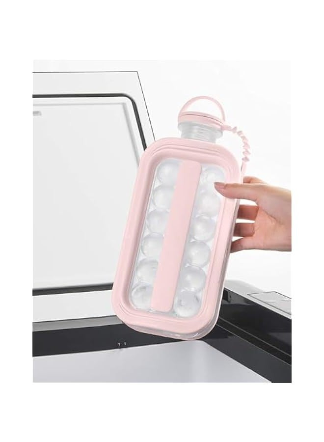 تراسل صينية مكعبات ثلج سيليكون 4 في 1 من سترايلف ايس بريكر بوب، صينية مكعبات ثلج سيليكون مضادة للانسكاب مع غطاء، صانعة مكعبات الثلج للفريزر، محمولة وامنة - Image 5