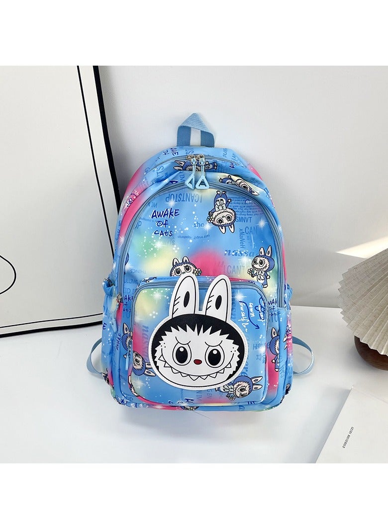 LABUBU Children's Cartoon Printed Labubu Schoolbag Boy Girl Elementary School Student Backpack Light Versatile Schoolbag 43*34*13CM