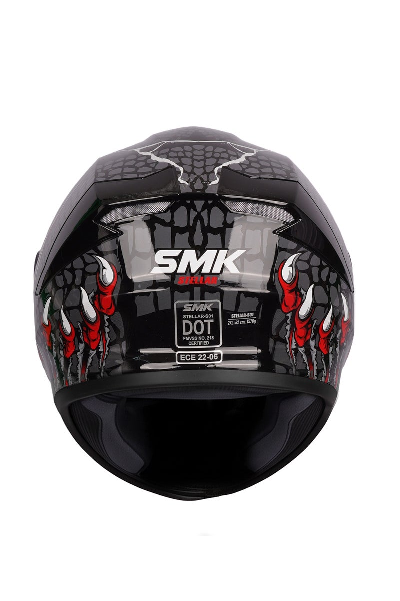 SMK Stellar Taotei GL263 Full Face Helmet, Anti Fog Visor - 70013 - Image 4