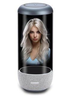 AI HoloBox ChatGPT-Powered Desktop Holographic Companion, Interactive Holographic Display, ChatGPT Conversation, Personalised Video Uploads, Portable Design| Voice-Controlled Virtual Assistant
