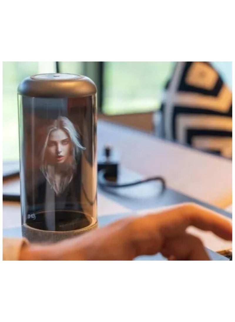 Generic - AI HoloBox ChatGPT-Powered Desktop Holographic Companion, Interactive Holographic Display, ChatGPT Conversation, Personalised Video Uploads, Portable Design| Voice-Controlled Virtual Assistant - Image 1