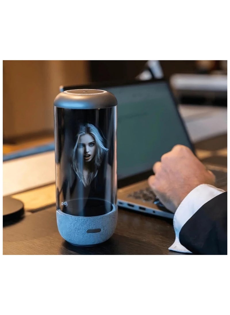 Generic - AI HoloBox ChatGPT-Powered Desktop Holographic Companion, Interactive Holographic Display, ChatGPT Conversation, Personalised Video Uploads, Portable Design| Voice-Controlled Virtual Assistant - Image 1