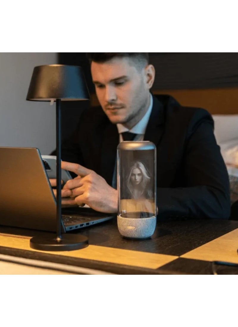 Generic - AI HoloBox ChatGPT-Powered Desktop Holographic Companion, Interactive Holographic Display, ChatGPT Conversation, Personalised Video Uploads, Portable Design| Voice-Controlled Virtual Assistant - Image 1
