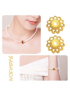 KASTWAVE Antique Golden Flower Bead Caps, 11.5mm Spacer Bead Bracelets Necklaces Bead Caps Alloy Bali Style, for DIY Earrings Necklace Jewellery Making Supplies, 200PCS  - Image 2