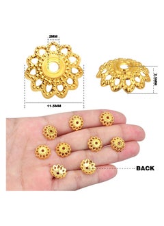 KASTWAVE Antique Golden Flower Bead Caps, 11.5mm Spacer Bead Bracelets Necklaces Bead Caps Alloy Bali Style, for DIY Earrings Necklace Jewellery Making Supplies, 200PCS  - Image 4