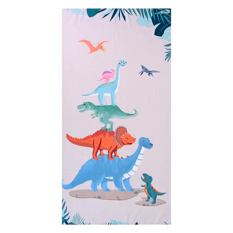 LIVILAN Dinosaur Beach Towel for Kids 30x60 Microfiber Quick Dry Sand Free Lightweight Thin Perfect for Girls Boys Bath Swim Shower Unique Dinosaur Gifts and Decorations