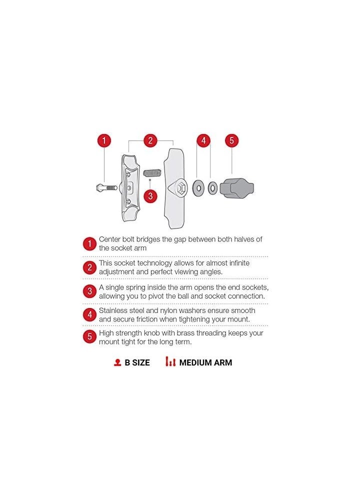 RAM Mounts RAM Mounting Systems Rap-B-201U Mounting Kit - Image 5