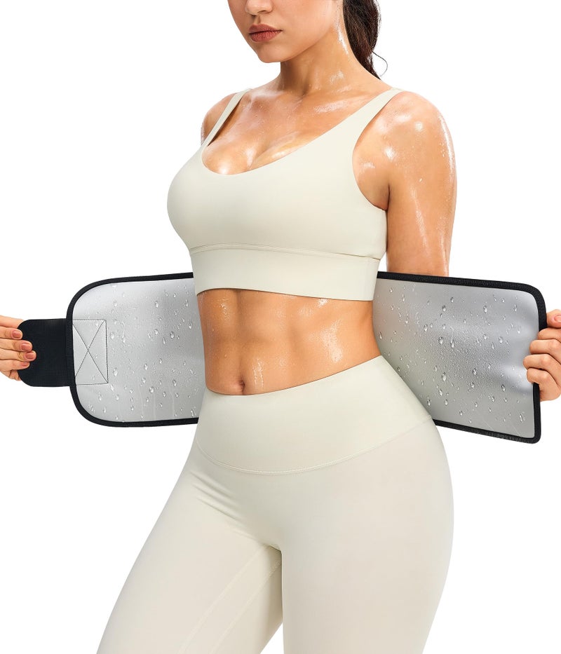 Junlan Waist Trainer for Women Sweat Band for Stomach Working OutBlackMedium - Image 2